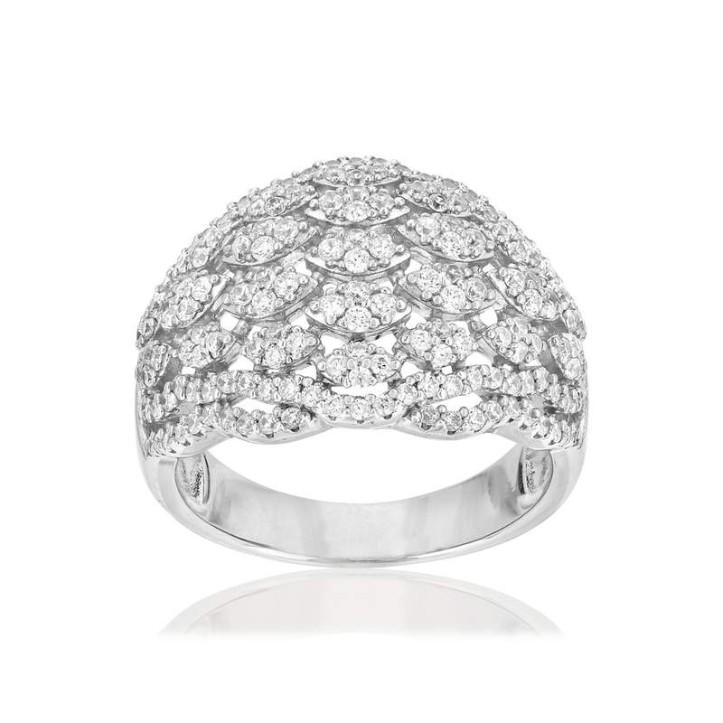 Bague argent 925 zirconia - vue 1