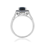 Bague argent 925 pierre imitation zirconias - vue 2