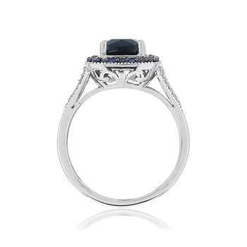 925 sterling silver ring with imitation zirconia stones