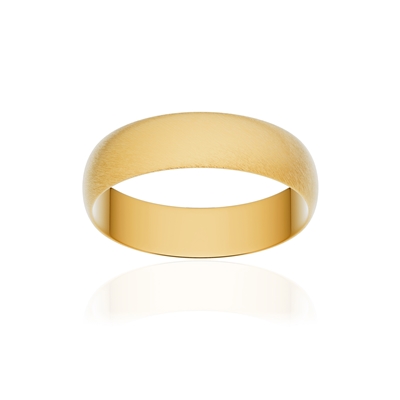 Alliance or 375 jaune givré ruban 5mm - vue 1