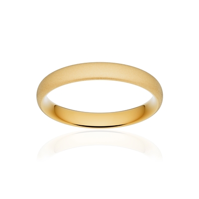Alliance or 375 jaune sablé ruban confort 3,5mm - vue 1