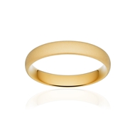 Alliance or 375 jaune sablé ruban confort 4mm