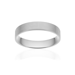 Alliance or 375 blanc mat ruban plat confort 4mm - vue 1