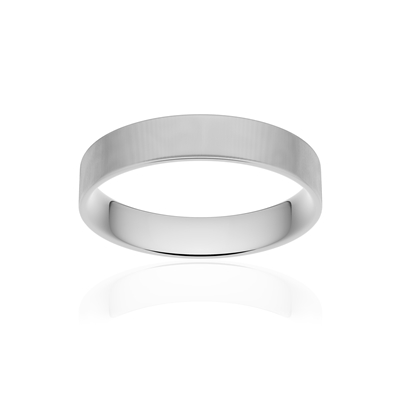 Alliance or 375 blanc mat ruban plat confort 4mm - vue 1