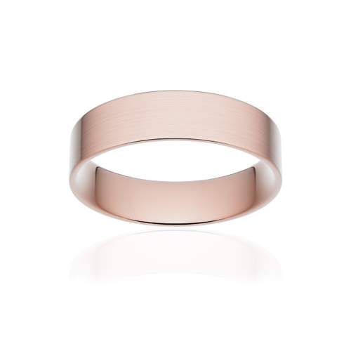 Alliance or 375 rose brossé ruban plat confort 5mm