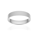 Alliance or 375 blanc givré ruban plat confort 4mm - vue 1