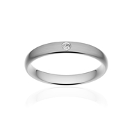 Alliance palladium 950 brossé ruban confort 3,5 mm diamant brillant
