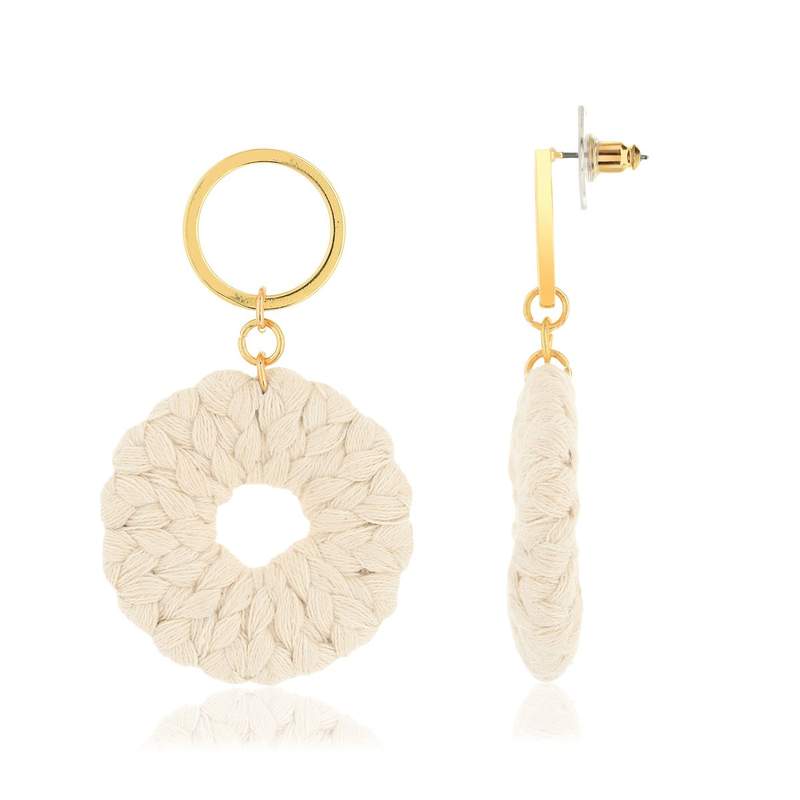 Boucles d'oreilles fantaisie polyester - vue 1