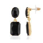 Boucles d'oreilles fantaisie pierres imitation - vue 1
