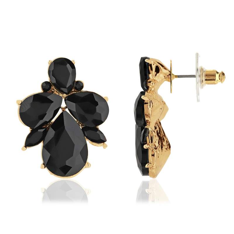 Boucles d'oreilles fantaisie pierres imitation - vue 1