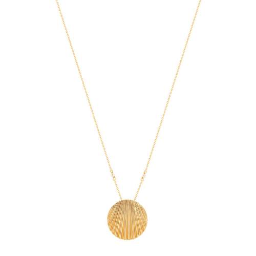 Collier doré perles imitation 42 à 45 cm