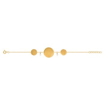 Bracelet doré perles imitation 16 à 18 cm