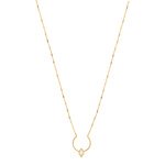 Collier doré nacre d'imitation 45 cm - vue 1