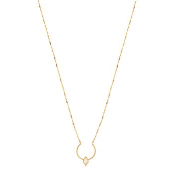 Collier doré nacre d'imitation 45 cm