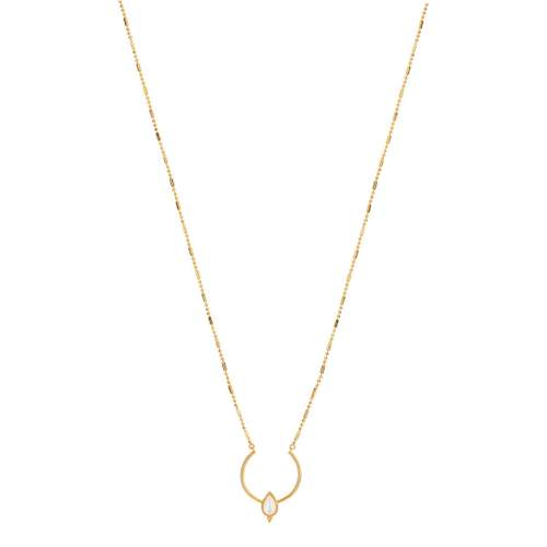 Collier doré nacre d'imitation 45 cm