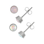 Lot boucles d'oreilles fantaisie cristal - vue 1