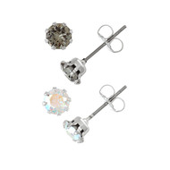 Lot boucles d'oreilles fantaisie cristal