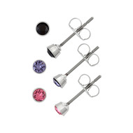 Lot boucles d'oreilles fantaisie cristal