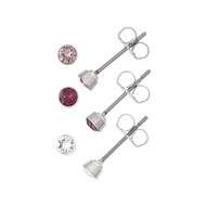 Lot boucles d'oreilles fantaisie cristal