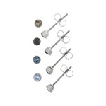 Lot boucles d'oreilles fantaisie cristal - vue 1