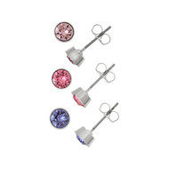 Lot boucles d'oreilles fantaisie cristal