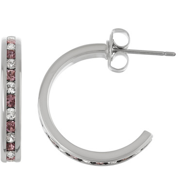 Boucles d'oreilles fantaisie cristal - vue 1