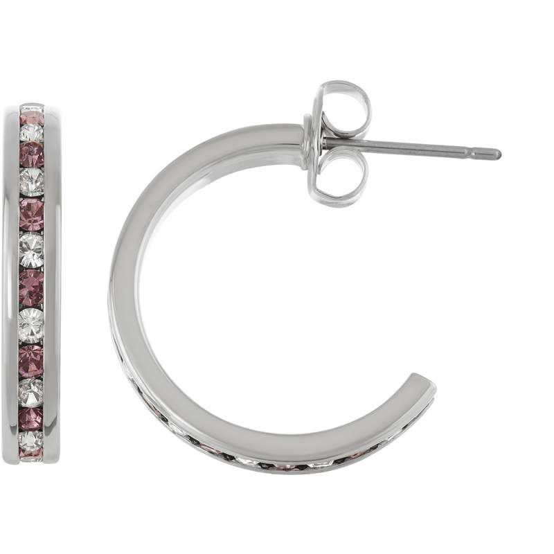 Boucles d'oreilles fantaisie cristal - vue 1