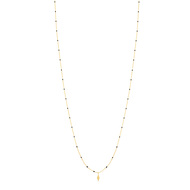 Collier doré et résine noire 55 cm