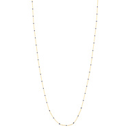 Collier doré et résine bleue 38 cm