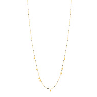 Collier doré pampilles résine noire 42 cm