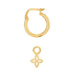 Boucles d'oreilles dorées - vue 2