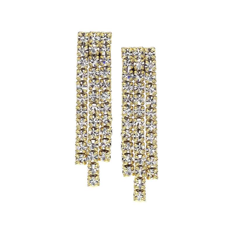 Boucles d'oreilles fantaisie cristal - vue 1
