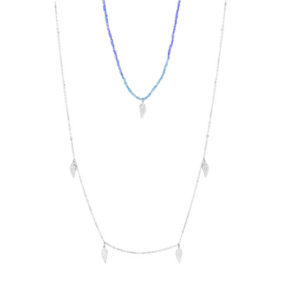 Sierlijke stalen halsketting 46 cm