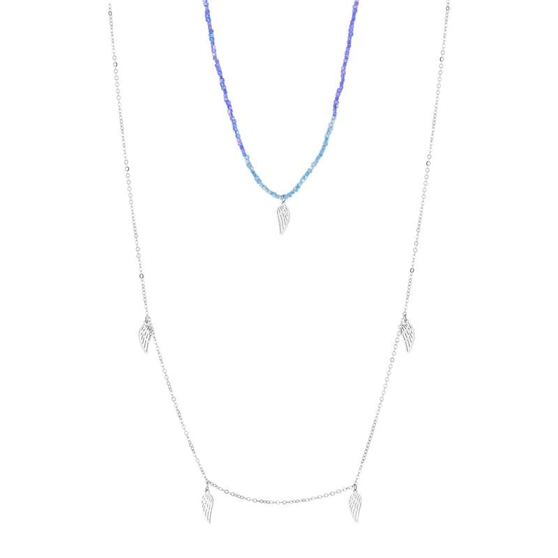 Collier acier fantaisie 46 cm - vue 1