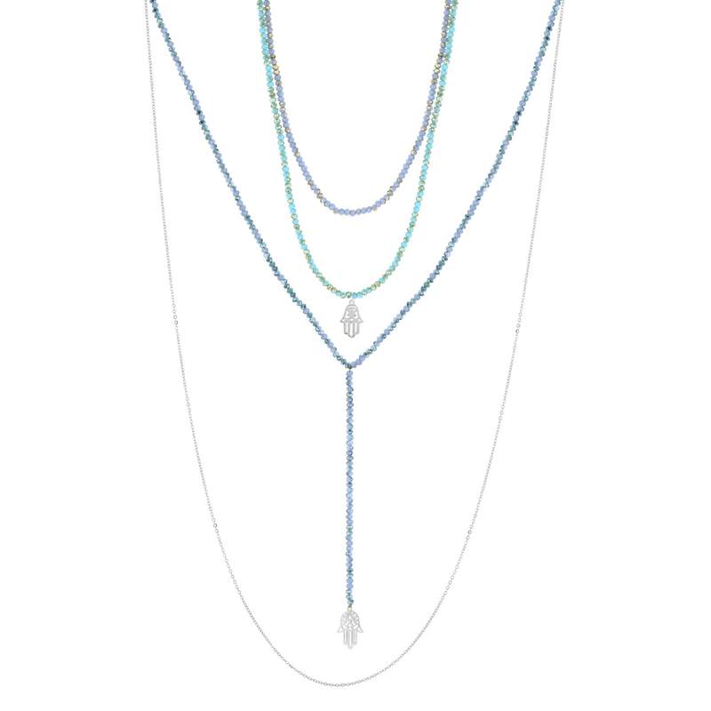 Collier acier fantaisie 46 cm - vue 1