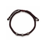 Bracelet cordon marron - vue 1