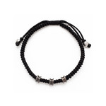 Bracelet cordon noir - vue 1