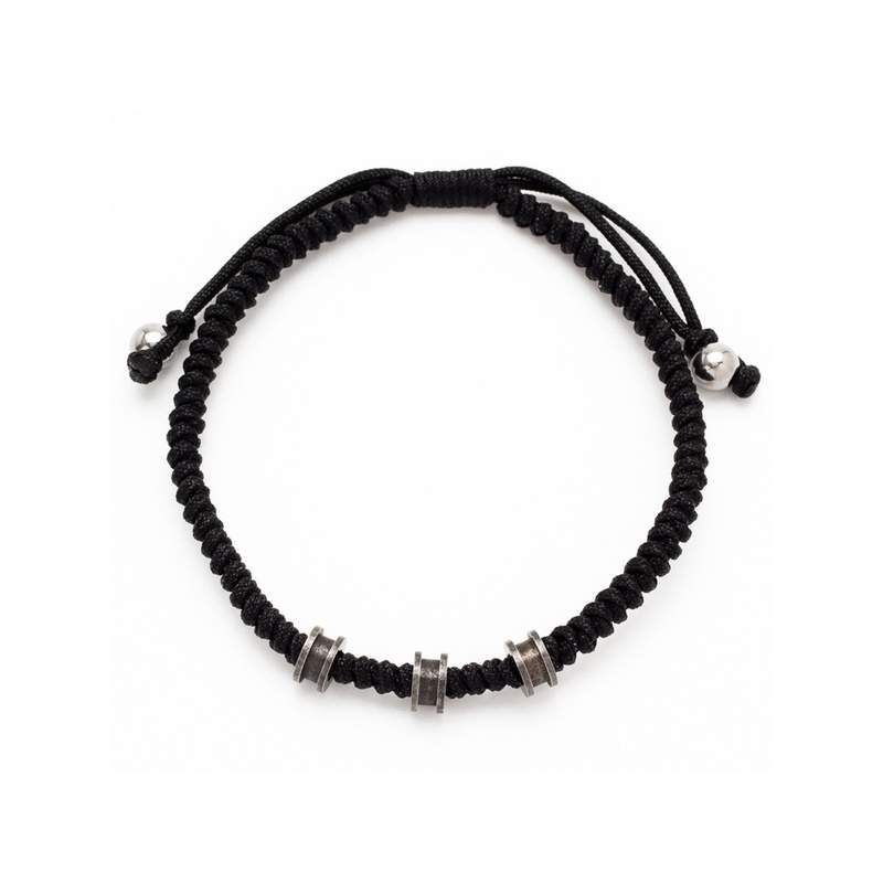 Bracelet cordon noir - vue 1