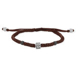Bracelet cordon marron - vue 1