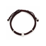 Bracelet cordon marron - vue 1