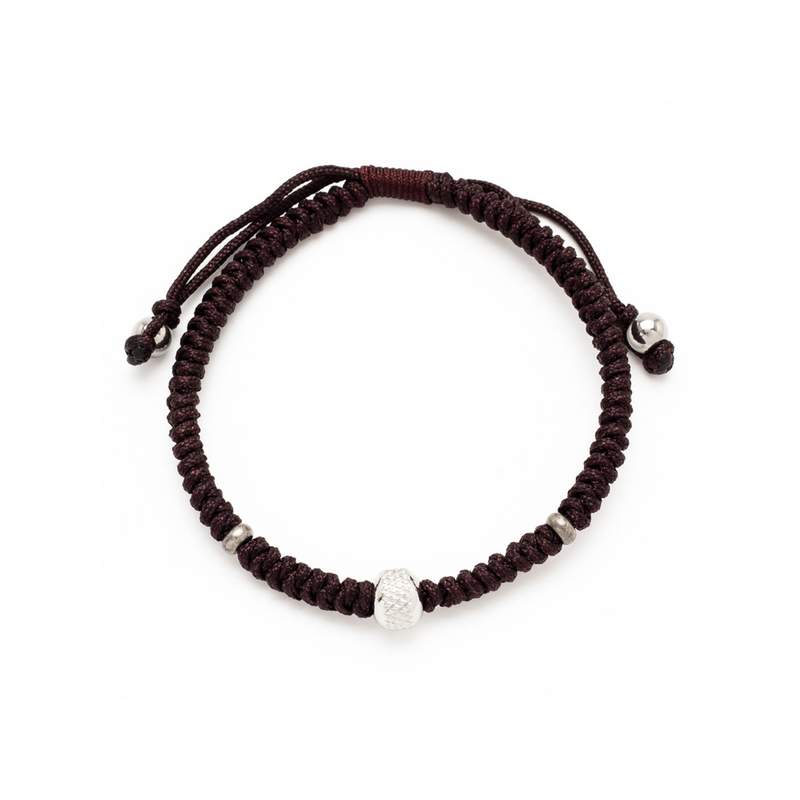 Bracelet cordon marron - vue 1