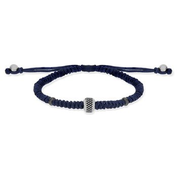 Bracelet cordon bleu marine