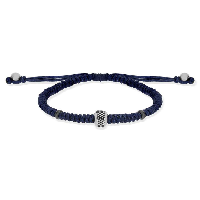 Bracelet cordon bleu marine - vue 1