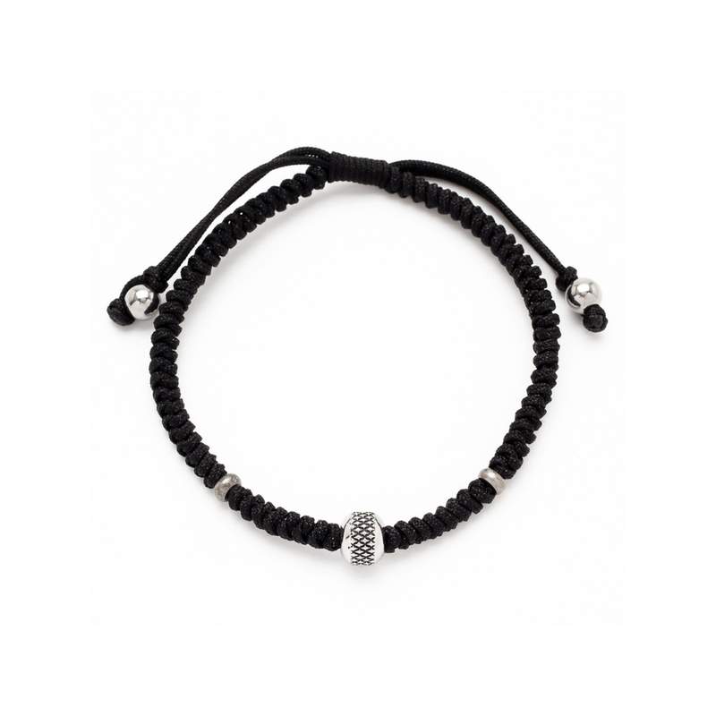 Bracelet cordon noir - vue 1