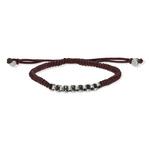 Bracelet cordon marron - vue 1