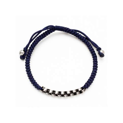 Bracelet cordon bleu marine