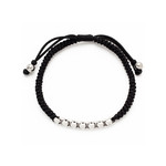 Bracelet cordon noir - vue 1