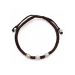 Bracelet cordon marron - vue 1