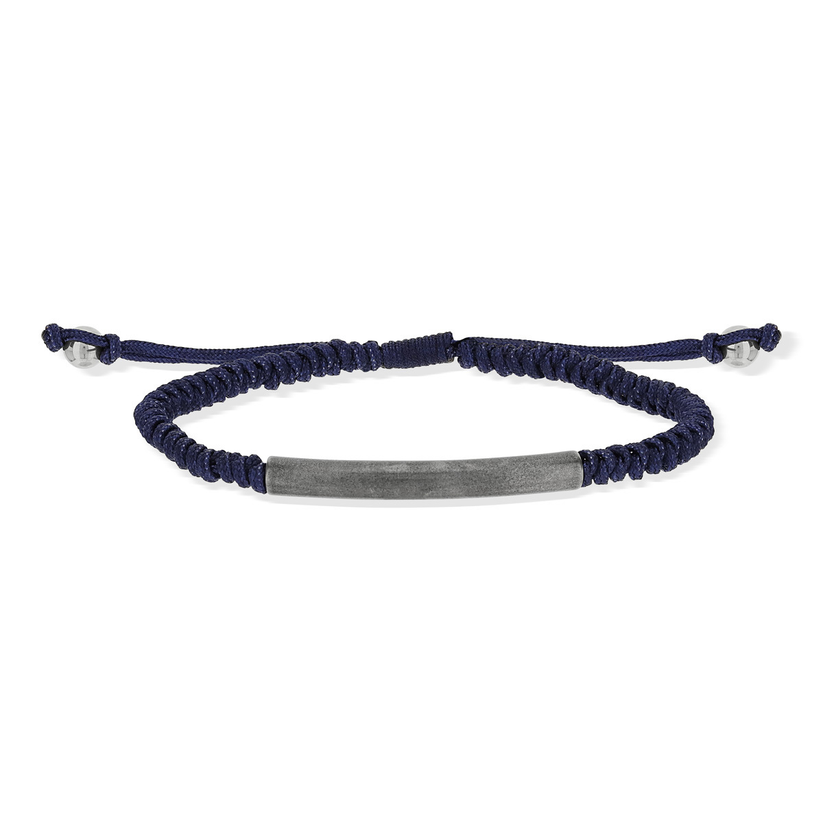 Bracelet cordon tressé bleu marine