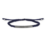 Bracelet cordon tressé bleu marine - vue 1